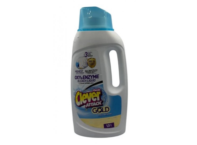 Отбеливатель жидкий Clever Attack Gold 1,5 л (97-307)